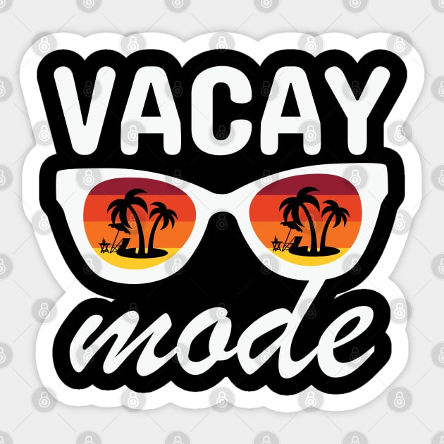 Vacay Mode T-Shirt - Summer Vacation Graphic Tee Sticker by Urbanprint